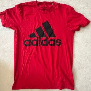 Adidas Red and Black Short Sleeve Tee